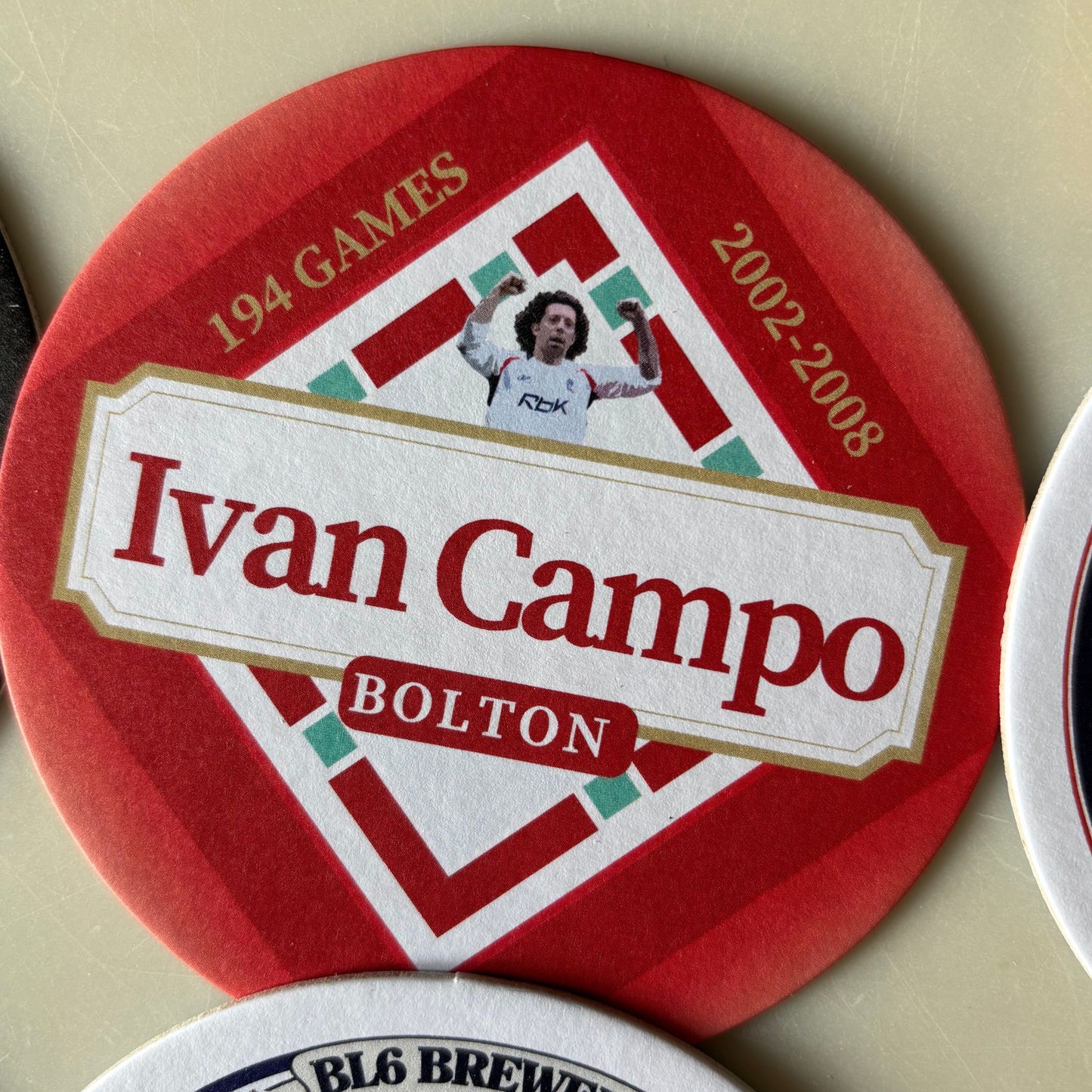 Bolton Wanderers beer mats: 'Icons' collection