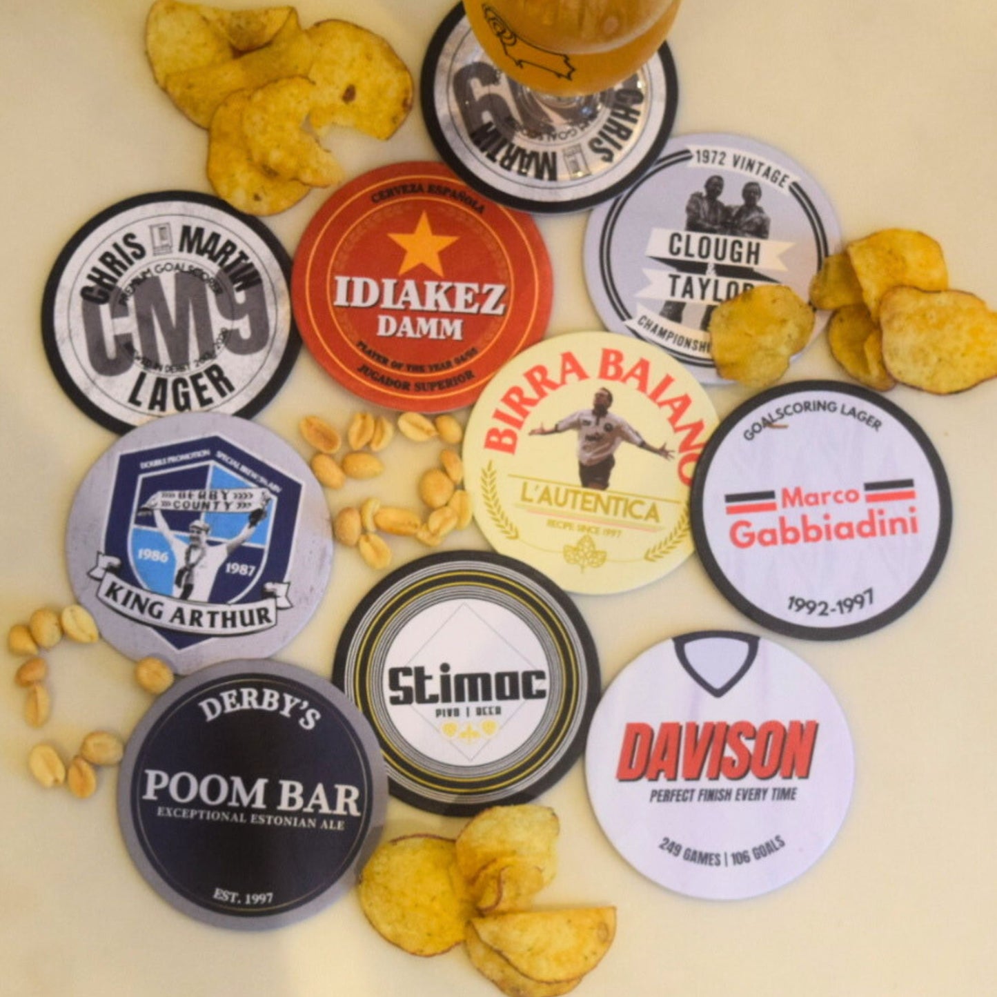 Derby County beer mats: 'Icons 2' collection