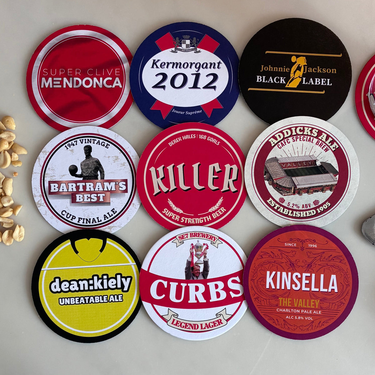 Charlton Athletic FC beer mats: Icons collection