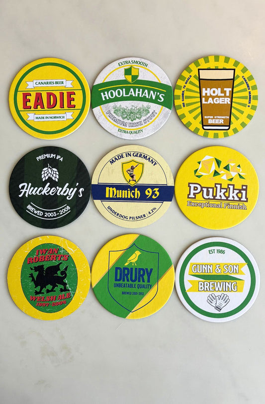 Norwich City FC beer mats: Icons collection