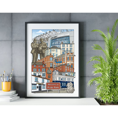 'Pride Park pubs' Derby County print