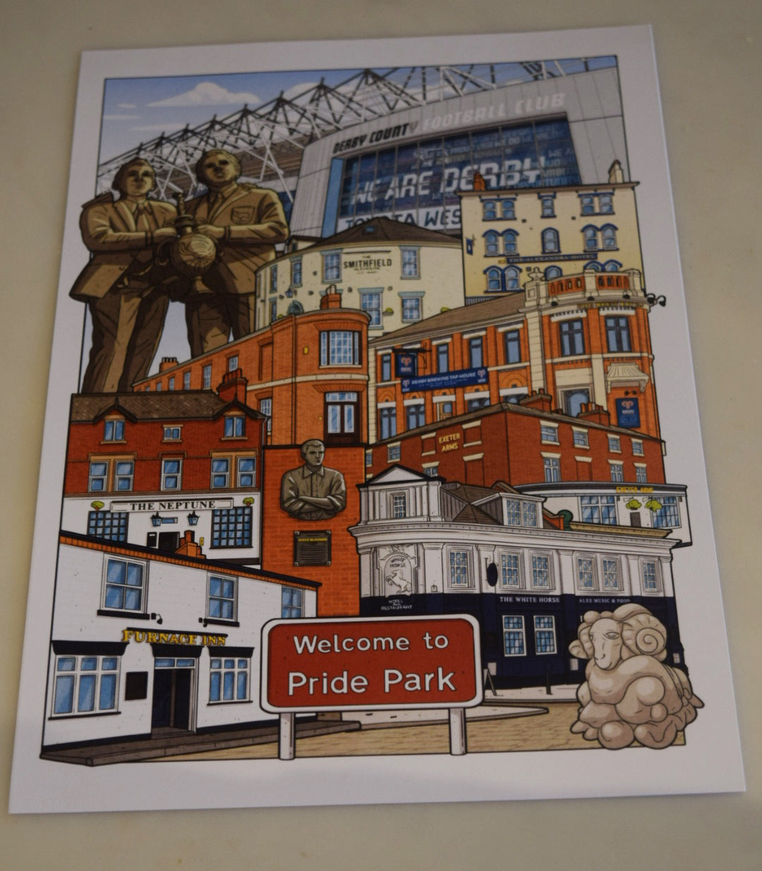 'Pride Park pubs' Derby County print