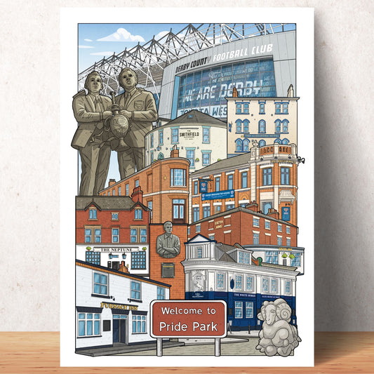 'Pride Park pubs' Derby County print