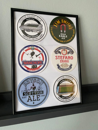 Derby County 'Icons' framed beermat print