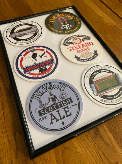 Derby County 'Icons' framed beermat print